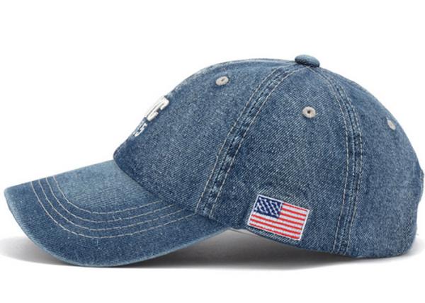Classic Girls Blue Denim Hat , Personalized Womens Denim Hat Good Flexibility