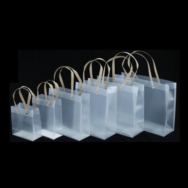 Transparent PP Plastic Gift Bag with Hot Pressing and Machine Sewing Workmanship