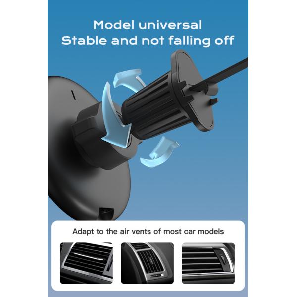 Luz Ambiental de Metal Cargador inalámbrico de 15w Porta teléfonos para automóviles con forma ovalada y succión magnética Magsafe