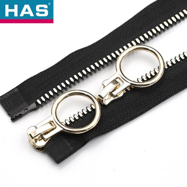 #5 Fermeture à glissière en métal Fermeture à glissière en argent brillant pour sacs et vêtements