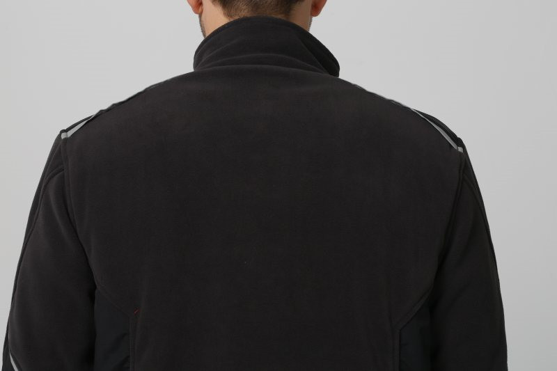 Люди куртки Microfleece зимы, черное paka работы холода
