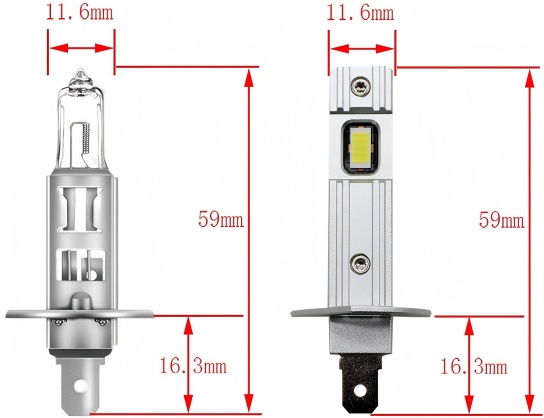 Fanless Fast Response Speed Easy To Install H1 Led Headlight For Car