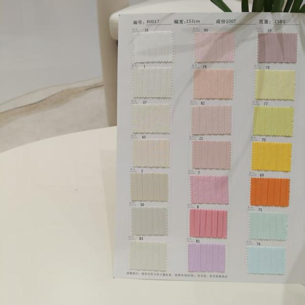 Vertical Striped Texture Fabric 100% Polyester Dress Fabric 158GSM