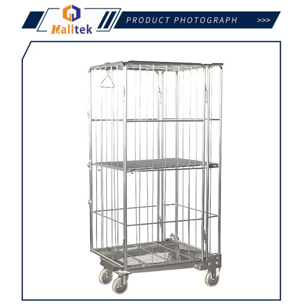 Серебряный складовый склад, прокатная гальванизированная логистическая тележка
