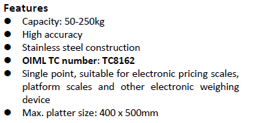 SAL406 50-250kg single point load cell stainless steel