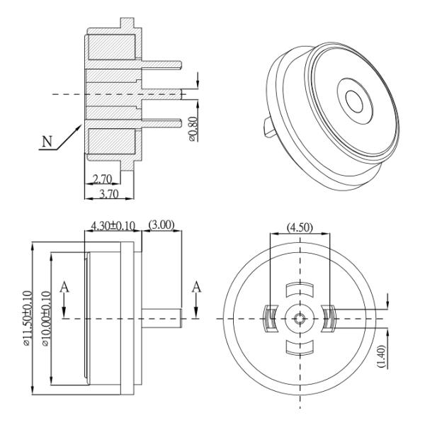 Round Male And Female Magnetic Pogo Pin Charger Cable Connector