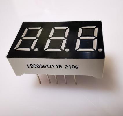 7 Segment 3 Digit 9.2mm Super Bright Amber LED Display Common Anode for Panel Meter