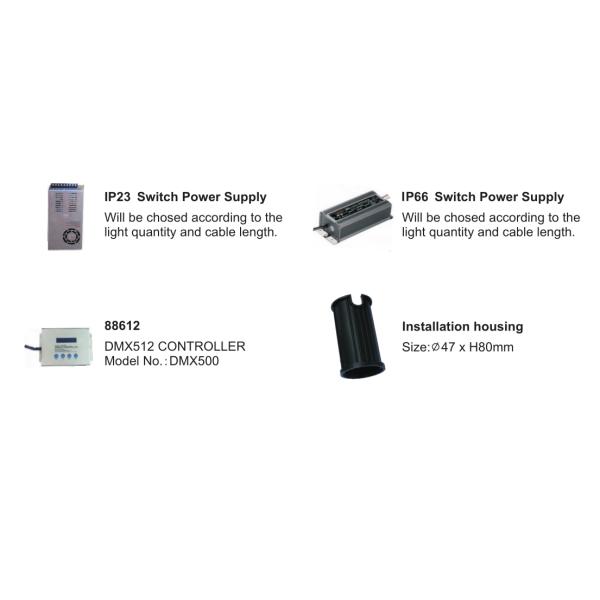 СИД РГБ 3В ИП68 316СС подводное освещает Дя 52мм