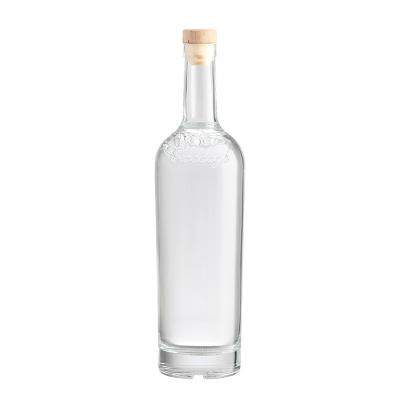 750 ml de garrafa de vidro de vinho tinto personalizado com estampagem a quente e cor personalizada da garrafa