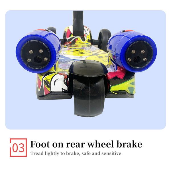 CE Certificate Included Blanco ABS Kids Kick Electric Drifting Scooter with Light