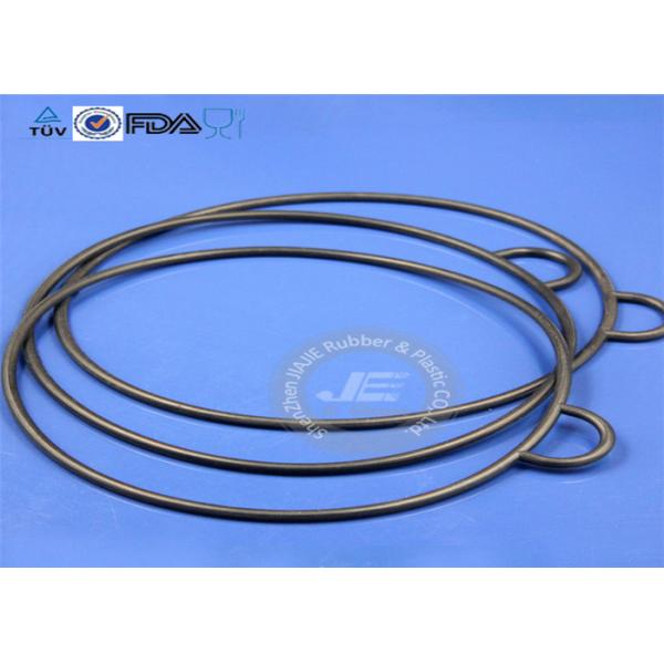 Black Molding Silicone Rubber Parts EPDM Rubber Handle Necklace Grommet Type