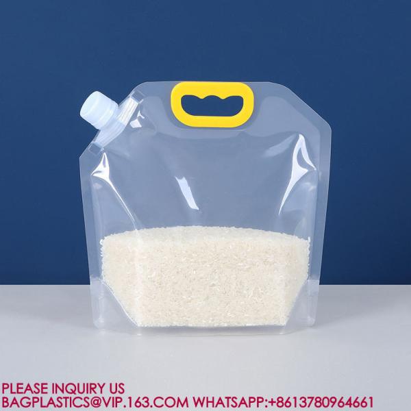 1 Gallon Water Containers, 10 Drink Bags Collapsible Pouch, Includes Tamper-Evident Caps