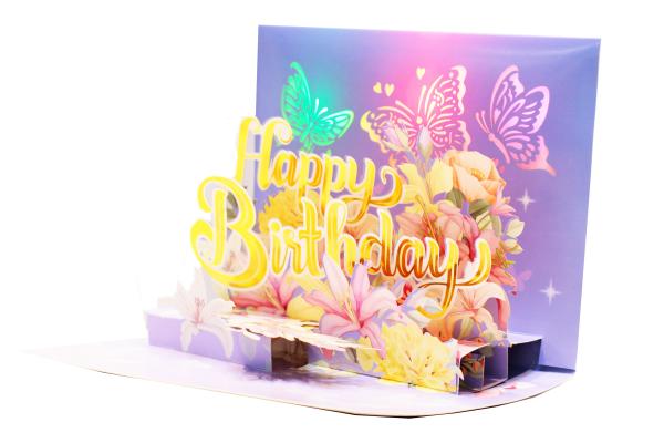 Artificial Style 3D Greeting Card with Customized Logo Design
