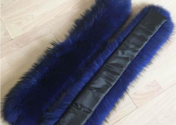 100 *20cm Raccoon Navy Fur Collar , Extra Long Pile Furry Necks Collars 