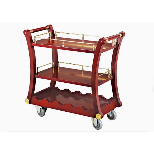 2 полки чернят деревянное оборудование обслуживания вагонетки вина роскошного отеля ликера/напитка комнаты