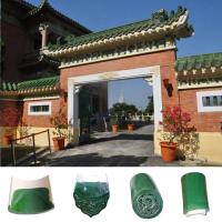 Tuiles de toit en céramique chinoises simples Clay Roof Tiles fait main vitré vert