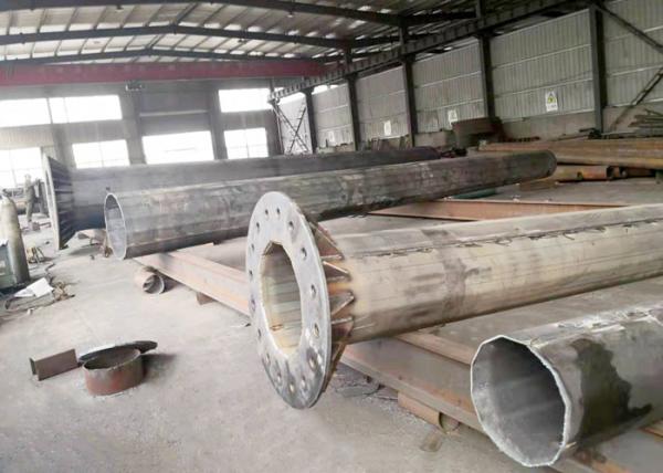 High Power Light Post Foundation 20m 30m Hot Rolled Steel Q235 Q345 Material