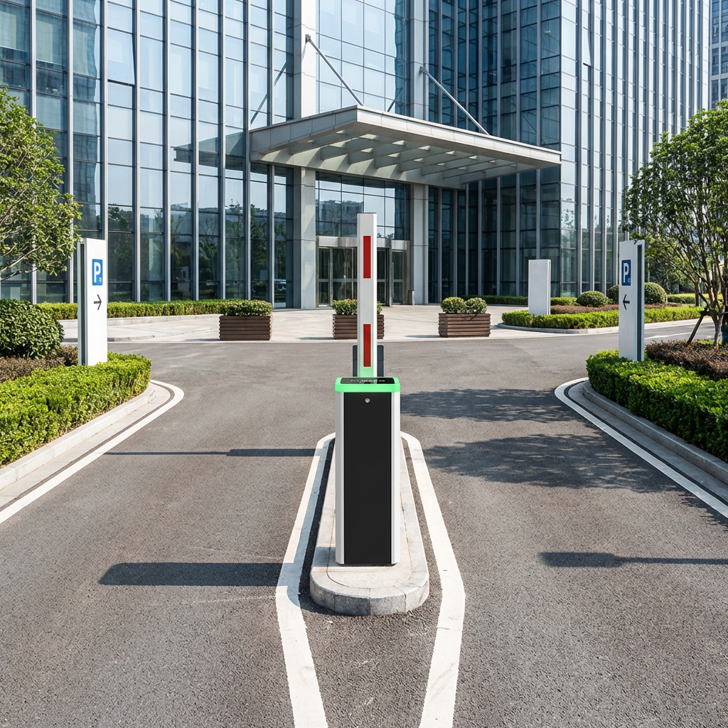 Parking Lot Barrier Gate Access Control System IP44 Rising / Falling Straight Bar Barrier Gate