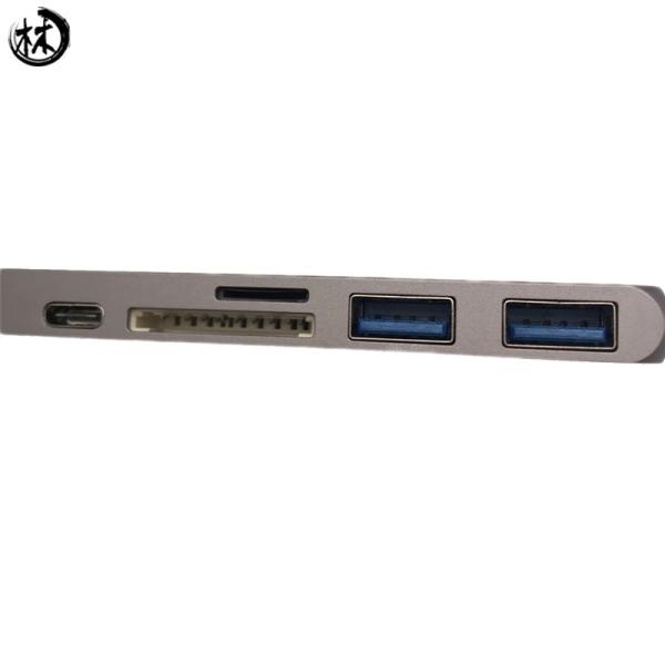 Kico  Aluminum housing multi ports 4 in 1 USB-C to 4K*2K HDMI + USB3.0 + USB2.0 Type C PD charge usb hub with power supply