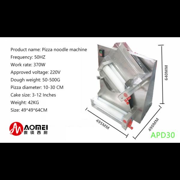 Máquina elétrica de rolamento de massa de pizza APD30 para equipamentos de cozinha em instalações de fabricação