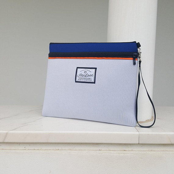 Tote bag ,Greek Island neoprene beach bag, travel pouch and tote bag with purse, summer bag, tote bag,vegan fashion