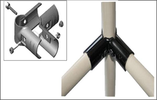 Flexible Metal Pipe Connectors Dia 28mm Plastic Coated Pipes And Metal Pipe Joints