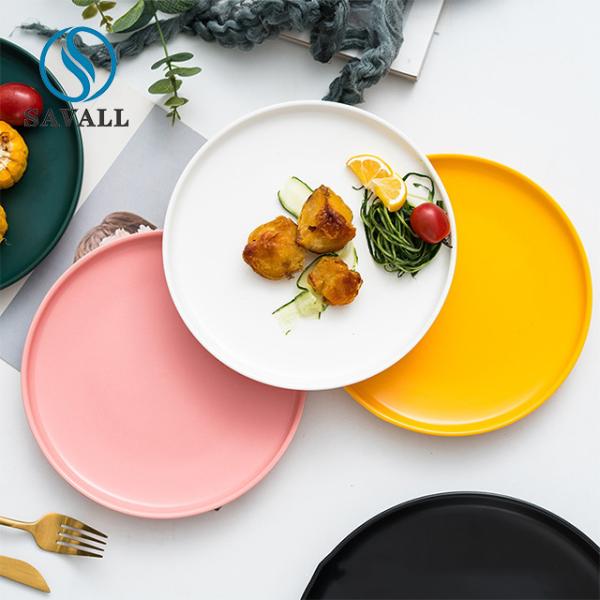 Round Plain 6 Inch To 10 Inch White Porcelain Dinner Plates Colored Eclectic