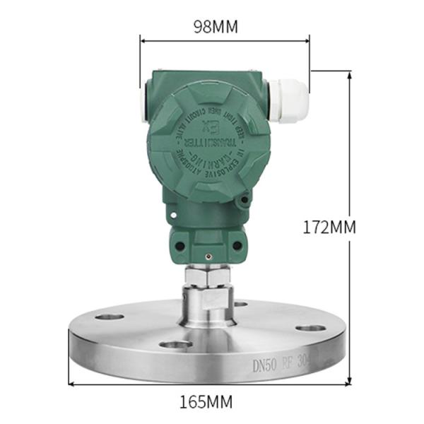 DN50 Flange Mount Explosion-Proof Pressure Transmitter -1-100bar Water Pressure Sensor