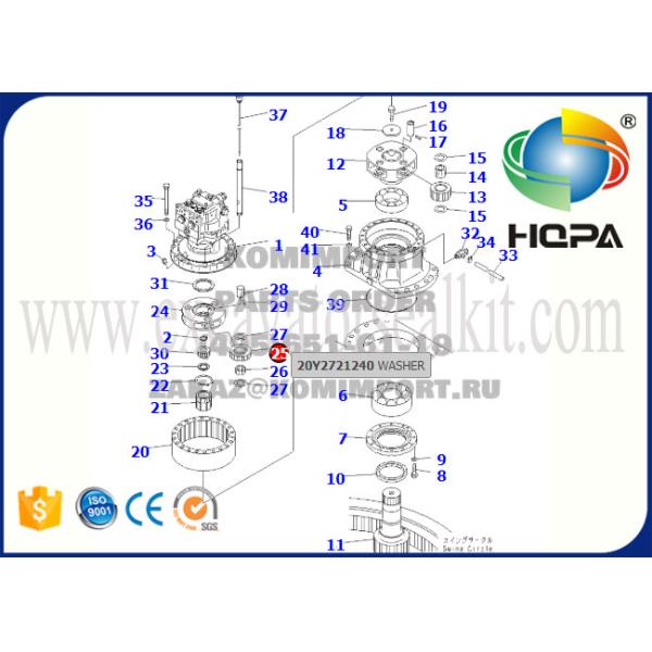 20Y-26-22120 Swing First Sirst Step Planetary Gear For Swing Reducer 6D102 PC200-6