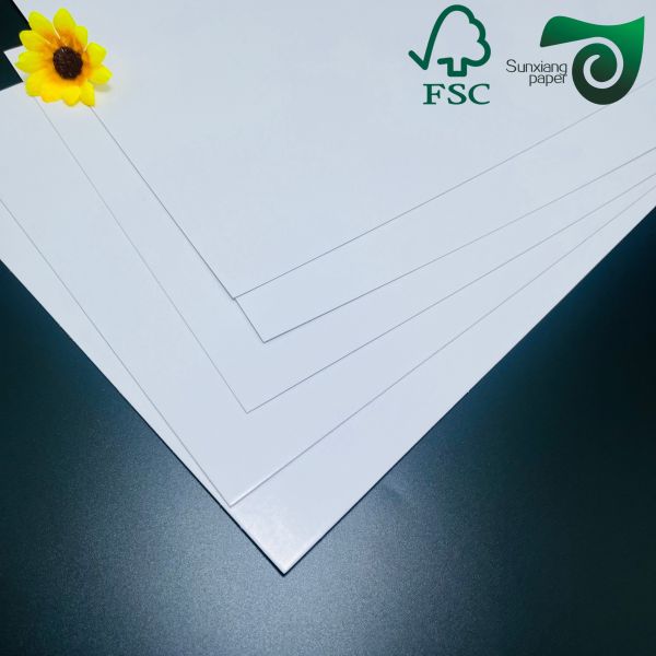 FSC 610mm 860mm 250gsm High Brightness Glossy Text Cover Paper Excellent Printability