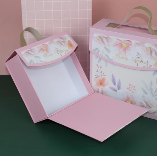 New Creative Pink Flower Candy Boxes Wedding Party Gifts Box Paper Chocolate Boxes Package