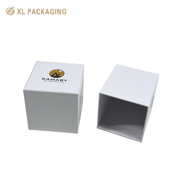Luxury Recyclable White Cardboard Candle Gift Box with Custom Printed Matte Fingerprint-Resistant Surface