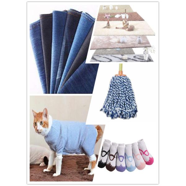 Recycled 100 Percent Pure Cotton Yarn 5S - 20S Dope Dyed Socks Yarn Wear - Resistant