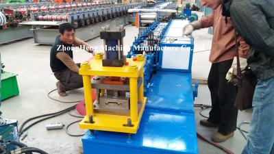 Blue Metal Roll Shutter Door Forming Machine With 4kw Hydraulic Cutting
