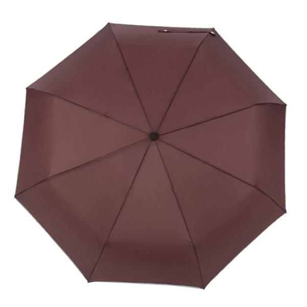 Adults 3 Fold LED Flashlight Handle Umbrella with Reflective Strip and Windproof Cover