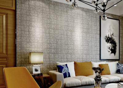 Fireproof 3D Brick Effect Wallpaper / Textured Brick Wallpaper For Project , 0.7*10M