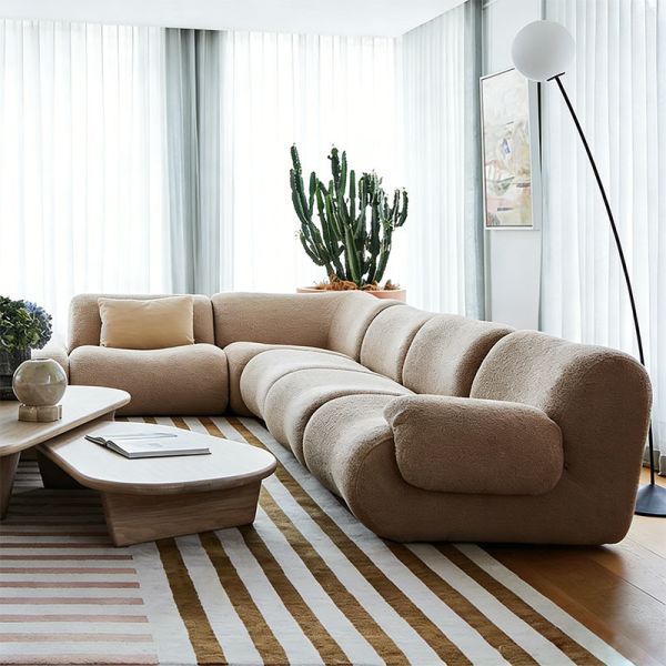 Modern Vacuum Sealed Pack Couch Modular Sectional Full Sponge Compressed Frameless Living Room Sofa Set Furniture