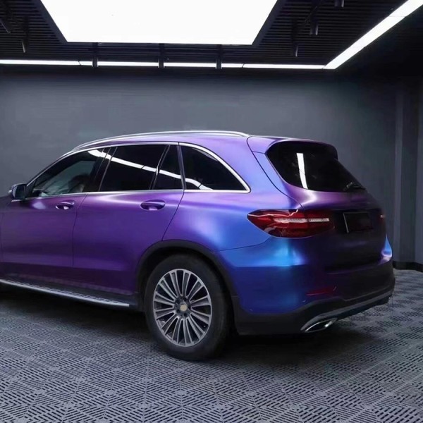 Matte Diamond Purple Blue Car Interior Vinyl Wrap Racing Car Sticker Car Full Body Decals