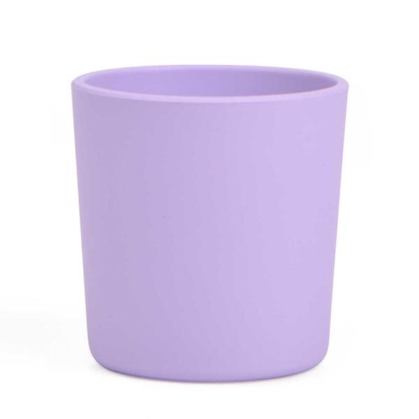 Copo de treino infante roxo Copo de silicone para bebês de 0 a 12 meses