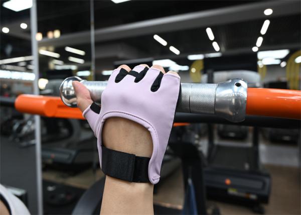 Cor púrpura Ginásio em casa Pilates Luvas Finger Open Luvas de Yoga Para Mulheres