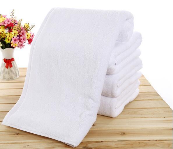 Extra big bath towel as 80*180cm, 800g white plain terry hotel towel for wholesale