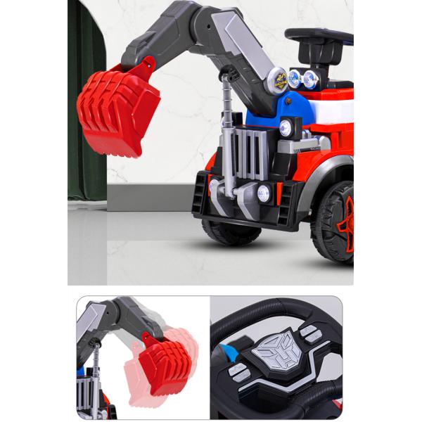 G.W. N.W 15KG/12KG LED Colorful Headlights 6v All-electric Construction Truck Car for Kids