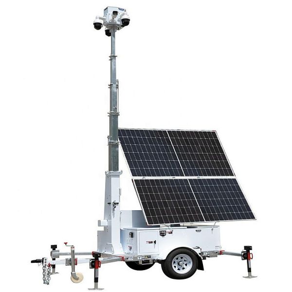 Hot Selling Solar Surveillance Tower Lighting Telescopic Light Tower Solar Light Tower for Mining