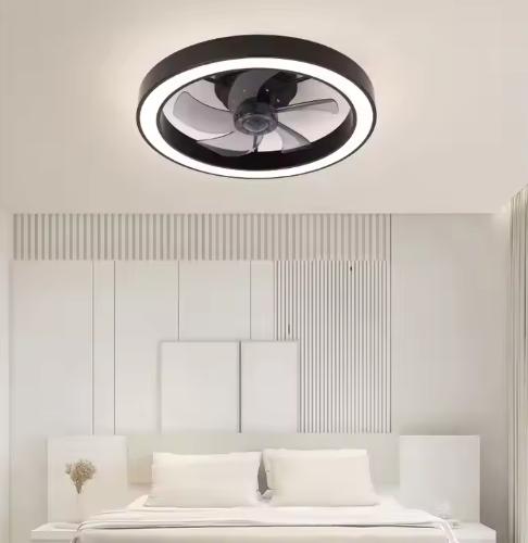 Factory Remote APP Control Smart Low Profile Ceiling Fan Light Flush Mount LED Ceiling Light 6 Wind Speeds New Technology Ceiling Fans