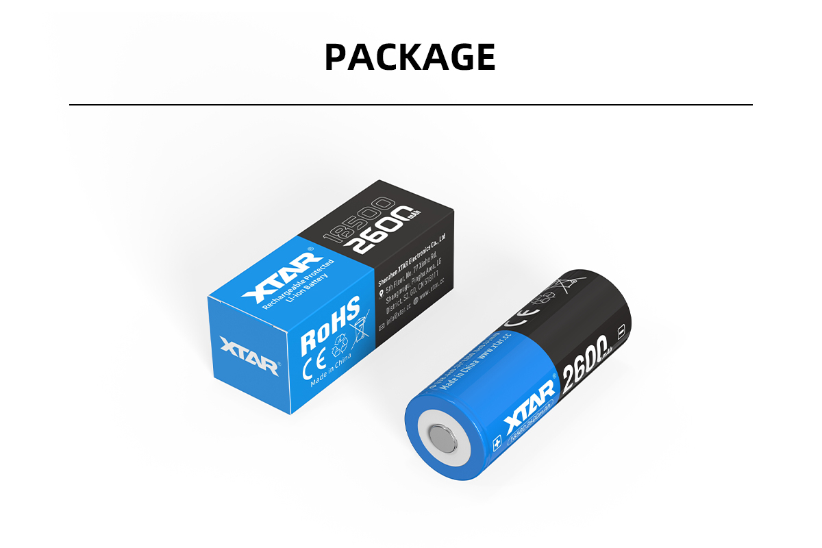 2600mAh 18500 Battery 4.5A High Drain Protected 18500 Li-ion Cell for Tactical Flashlights and Thermal Imaging