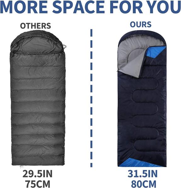 Outdoor Sleeping Bag, Cold Weather Sleeping Bag for Girls Boys Mens for Warm Camping Hiking Outdoor Travel Hunting