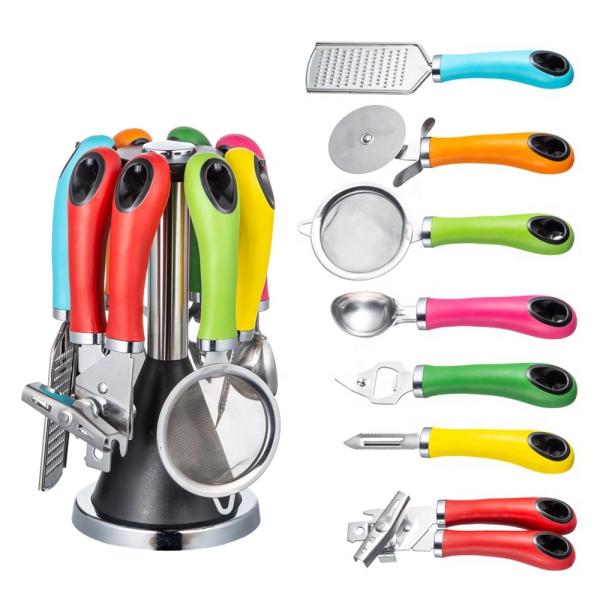 Customized Logo Kitchen Gadgets Set with Stainless Steel Tools Royal Kitchens Cookware
