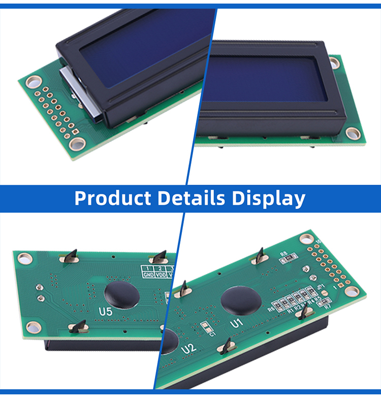 European Blue Film White Letters 4002A LCD Character Screen LCM Module
