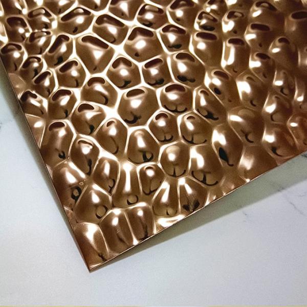 Сорт 304 2B/BA Окончание 0,8 мм Толщина Ripple Honeycomb нержавеющая сталь текстура бесшовная металлическая пластина