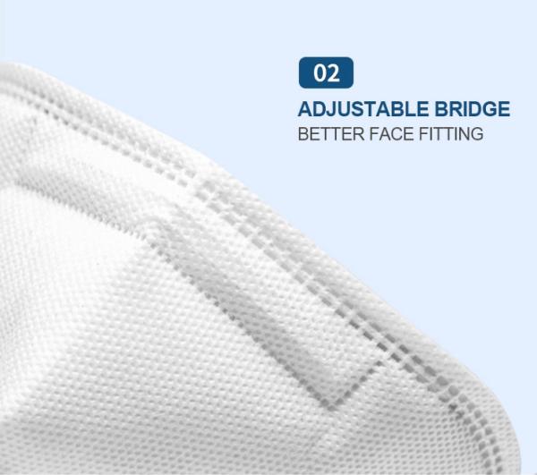 Non-woven Fabric KN95 face mask  FFP2 disposable respirator anti dust face mask White 5 layers KN95 Face Mask